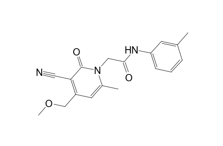 1-Pyridineacetamide, 3-cyano-1,2-dihydro-4-(methoxymethyl)-6-methyl-N-(3-methylphenyl)-2-oxo-