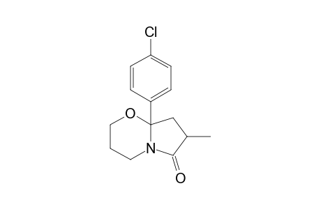 7-METHYL-8A-(4-CHLOROPHENYL)-HEXAHYDROPYRROLO-[2,1-B]-[3,1]-OXAZIN-6-ONE