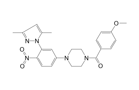 1-[3-(3,5-dimethyl-1H-pyrazol-1-yl)-4-nitrophenyl]-4-(4-methoxybenzoyl)piperazine