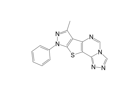 7-methyl-9-phenyl-9H-pyrazolo[4',3':4,5]thieno[2,3-e][1,2,4]triazolo[4,3-c]pyrimidine