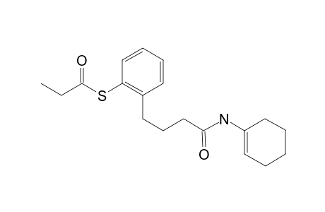 S-2-[N-(cyclohex-1'-enyl)butyramido]phenyl thiopropionate