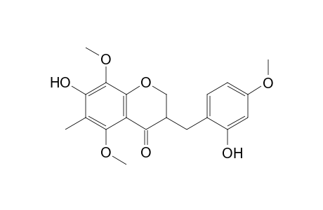 OPHIOPOGONANONE-F;5,8,4'-TRIMETHOXY-6-METHYL-7,2'-DIHYDROXY-3-BENZYLCHROMAN-4-ONE