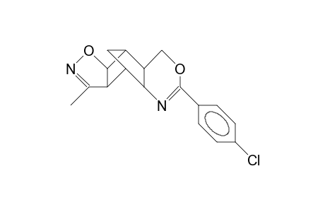 6-P-Chloro-phenyl-4,9-methano-3-methyl-3aR, 4c,4ac,8ac,9c,9ac-hexahydro-8H-(1,2)isoxazolo(5,4-G)(3,1)benzoxazine