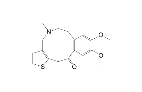 9,10-DIMETHOXY-5-METHYL-4,5,6,7,12,13-HEXAHYDROTHIENO-[3,2-E]-[3]-BENZAZECIN-12-ONE