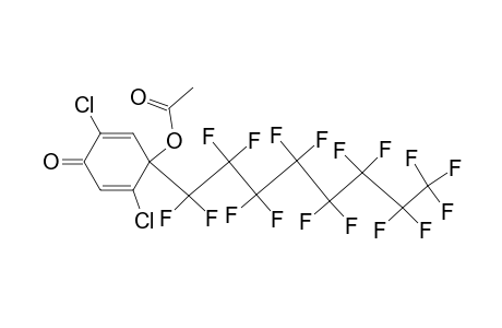 4-Acetoxy-2,5-dichloro-4-perfluorooctyl-2,5-cyclohexadien-1-one