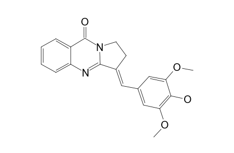 Isaindigotone (3-(3',5'-Dimethoxy-4'-hydroxybenzylidene)-2,3-dihydropyrolo[2,1-b]quinoline-9(1H)-one)