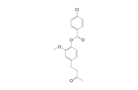 4-(4-hydroxy-3-methoxyphenyl)-2-butanone, p-chlorobenzoate (ester)