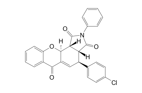 4-(4-CHLOROPHENYL)-1,3-DIOXO-2-PHENYL-3A,4,11A,11B-TETRAHYDROPYRROLO-[3,4-C]-XANTHONE