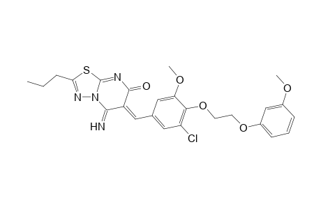 7H-[1,3,4]thiadiazolo[3,2-a]pyrimidin-7-one, 6-[[3-chloro-5-methoxy-4-[2-(3-methoxyphenoxy)ethoxy]phenyl]methylene]-5,6-dihydro-5-imino-2-propyl-, (6Z)-