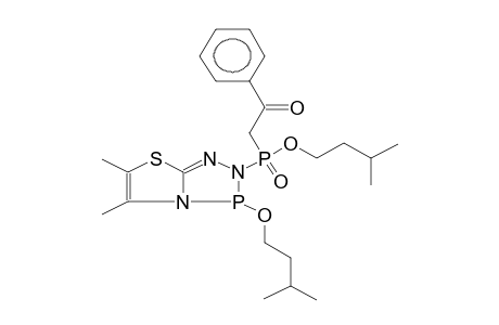 2-ISOPENTOXY(BENZOYLMETHYL)PHOSPHORYL-3-ISOPENTOXY-5,6-DIMETHYLTHIAZOLO[2,3-D]-1,2-DIHYDRO-1,2,4,3-TRIAZAPHOSPHOLE