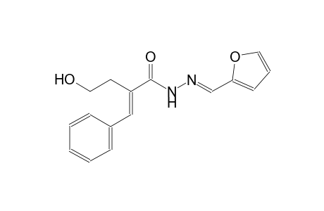 (2E)-N'-[(E)-2-furylmethylidene]-2-(2-hydroxyethyl)-3-phenyl-2-propenohydrazide