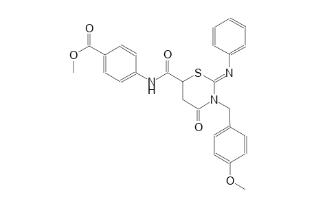 methyl 4-({[(2Z)-3-(4-methoxybenzyl)-4-oxo-2-(phenylimino)tetrahydro-2H-1,3-thiazin-6-yl]carbonyl}amino)benzoate