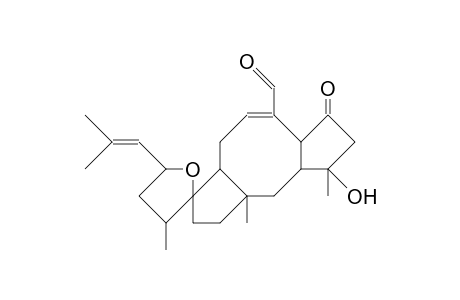 14,18-Epoxy-3-hydroxy-5-oxo-ophiobola-7,19-dien-25-al