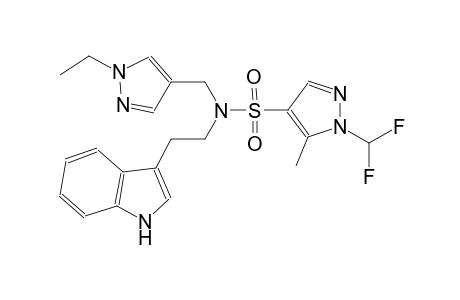 1H-pyrazole-4-sulfonamide, 1-(difluoromethyl)-N-[(1-ethyl-1H-pyrazol-4-yl)methyl]-N-[2-(1H-indol-3-yl)ethyl]-5-methyl-