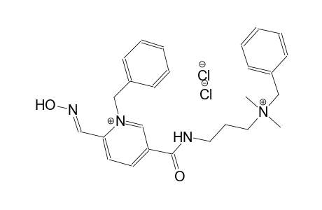 1-benzyl-5-[({3-[benzyl(dimethyl)ammonio]propyl}amino)carbonyl]-2-[(E)-(hydroxyimino)methyl]pyridinium dichloride