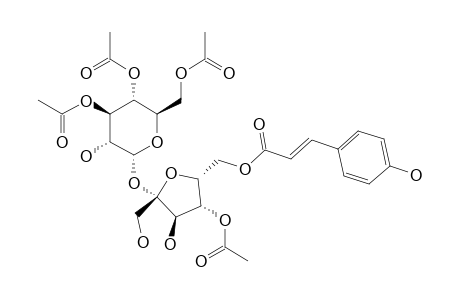 PRUNOSE-III;4,3',4',6'-TETRA-O-ACETYL-6-O-BETA-PARA-COUMAROYL-SUCROSE