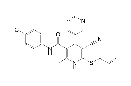 6-(allylthio)-N-(4-chlorophenyl)-5-cyano-2-methyl-4-(3-pyridyl)-1,4-dihydropyridine-3-carboxamide