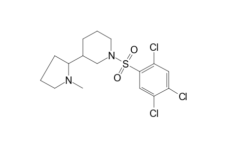 3-(1-methyl-2-pyrrolidinyl)-1-[(2,4,5-trichlorophenyl)sulfonyl]piperidine