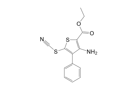 Ethyl 3-amino-5-(cyanosulfanyl)-4-phenyl-2-thiophenecarboxylate