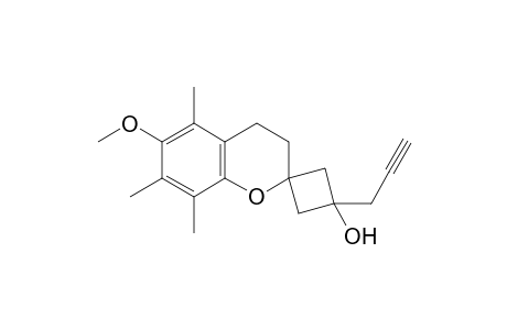 6-methoxy-5,7,8-trimethyl-1'-prop-2-ynyl-spiro[chromane-2,3'-cyclobutane]-1'-ol