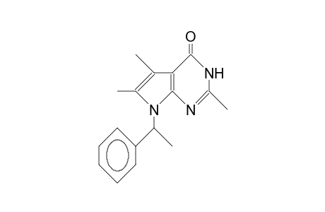 2,5,6-Trimethyl-7-(1-phenyl-ethyl)-7H-pyrrolo(2,3-D)pyrimidin-4(3H)-one