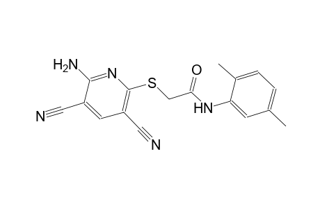 2-[(6-amino-3,5-dicyano-2-pyridinyl)sulfanyl]-N-(2,5-dimethylphenyl)acetamide