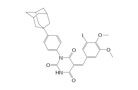(5Z)-1-[4-(1-adamantyl)phenyl]-5-(3-iodo-4,5-dimethoxybenzylidene)-2,4,6(1H,3H,5H)-pyrimidinetrione