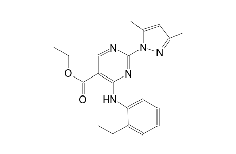 ethyl 2-(3,5-dimethyl-1H-pyrazol-1-yl)-4-(2-ethylanilino)-5-pyrimidinecarboxylate