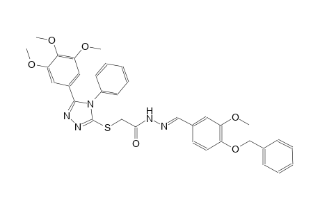 N'-{(E)-[4-(benzyloxy)-3-methoxyphenyl]methylidene}-2-{[4-phenyl-5-(3,4,5-trimethoxyphenyl)-4H-1,2,4-triazol-3-yl]sulfanyl}acetohydrazide