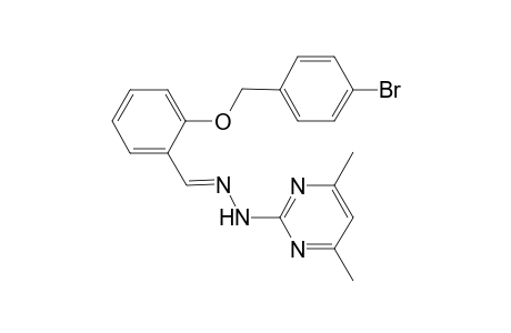 2-[(4-Bromobenzyl)oxy]benzaldehyde (4,6-dimethyl-2-pyrimidinyl)hydrazone