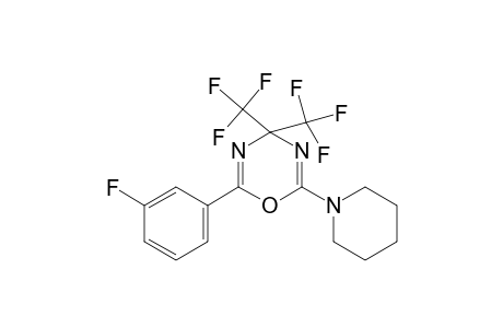 2-(3-Fluorophenyl)-6-piperidino-4,4-bis(trifluoromethyl)-1,3,5-oxadiazine