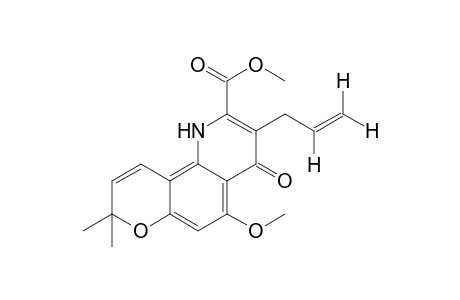 3-allyl-1,4-dihydro-8,8-dimethyl-5-methoxy-4-oxo-8H-pyrano[2,3-h]quinoline-2-carboxylic acid, methyl ester