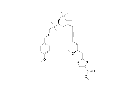 2-[(2R,3E,7Z,10S)-2-methoxy-12-(4-methoxybenzyl)oxy-11,11-dimethyl-10-triethylsilyloxy-dodeca-3,7-dien-5-ynyl]oxazole-4-carboxylic acid methyl ester