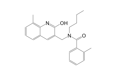 N-butyl-N-[(2-hydroxy-8-methyl-3-quinolinyl)methyl]-2-methylbenzamide