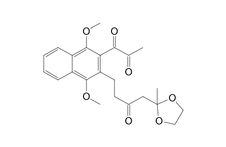 1-[1,4-dimethoxy-3-[4-(2-methyl-1,3-dioxolan-2-yl)-3-oxidanylidene-butyl]naphthalen-2-yl]propane-1,2-dione