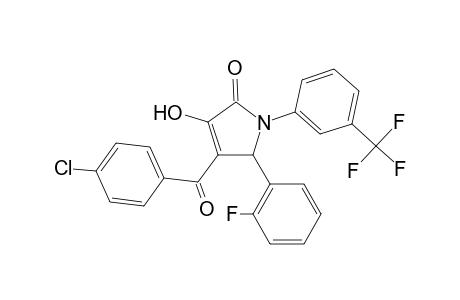 4-(4-chlorobenzoyl)-5-(2-fluorophenyl)-3-hydroxy-1-[3-(trifluoromethyl)phenyl]-1,5-dihydro-2H-pyrrol-2-one