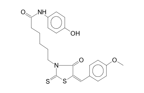 2-Thioxo-3-[6-oxo-6-(4-hydroxyanilino)hexyl]-4-oxo-5-(4-methoxybenzylidene)thiazolidine