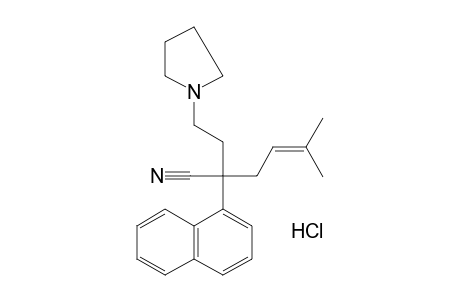 alpha-(3-methyl-2-butenyl)-alpha-(1-naphthyl)-1-pyrrolidinebutyronitrile, hydrochloride