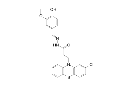 2-Chloro-10-phenothiazinepropionic acid, vanillylidenehydrazide