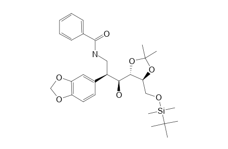 [(2-R,3-R,4-S,5-S)-2-(3',4'-METHYLENEDIOXY)-PHENYL-3-HYDROXY-4,5-ISOPROPYLIDENEDIOXY-6-TERT.-BUTYLDIMETHYLSILYLOXY]-HEXYL_BENZAMIDE