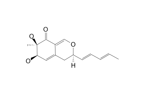 PHOMOEUPHORBIN-B;(3R,6R,7R)-6,7-DIHYDROXY-7-METHYL-3-[(1E,3E)-PENTA-1,3-DIEN-1-YL]-3,4,6,7-TETRAHYDRO-8H-2-BENZOPYRAN-8-ONE