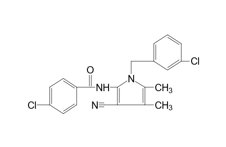 p-chloro-N-[1-(m-chlorobenzyl)-3-cyano-4,5-dimethylpyrrol-2-yl]benzamide