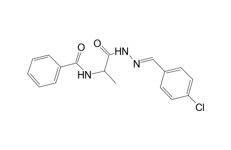 N-{2-[(2E)-2-(4-chlorobenzylidene)hydrazino]-1-methyl-2-oxoethyl}benzamide