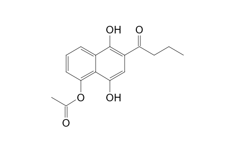 (6-butanoyl-5,8-dihydroxy-1-naphthyl) acetate