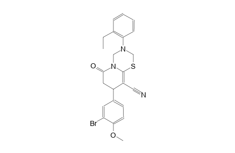 2H,6H-pyrido[2,1-b][1,3,5]thiadiazine-9-carbonitrile, 8-(3-bromo-4-methoxyphenyl)-3-(2-ethylphenyl)-3,4,7,8-tetrahydro-6-oxo-