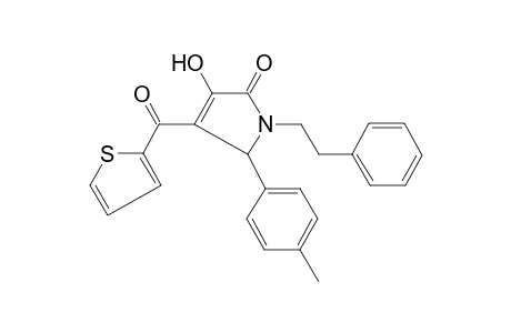 3-Hydroxy-1-phenethyl-5-(p-tolyl)-4-(2-thenoyl)-3-pyrrolin-2-one