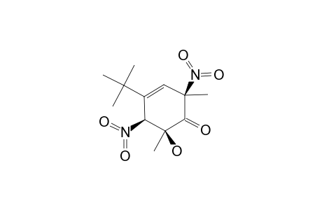 4-TERT.-BUTYL-C-6-HYDROXY-2,6-DIMETHYL-R-2,C-5-DINITROCYCLOHEX-3-ENONE