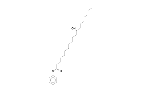 9-Nonadecenethioic acid, 12-hydroxy-, phenyl ester