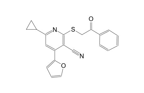 Pyridine-3-carbonitrile, 6-cyclopropyl-4-(2-furyl)-2-(2-oxo-2-phenylethylthio)-