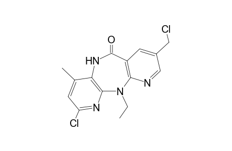 2-Chloro-5,11-dihydro-11-ethyl-8-chloromethyl-4-methyl-6H-dipyrido[3,2-b:2',3'-e][1,4]diazepin-6-one